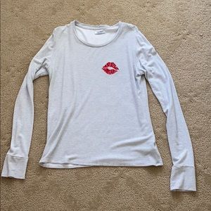 Lauren Moshi peace love happiness long sleeve t L